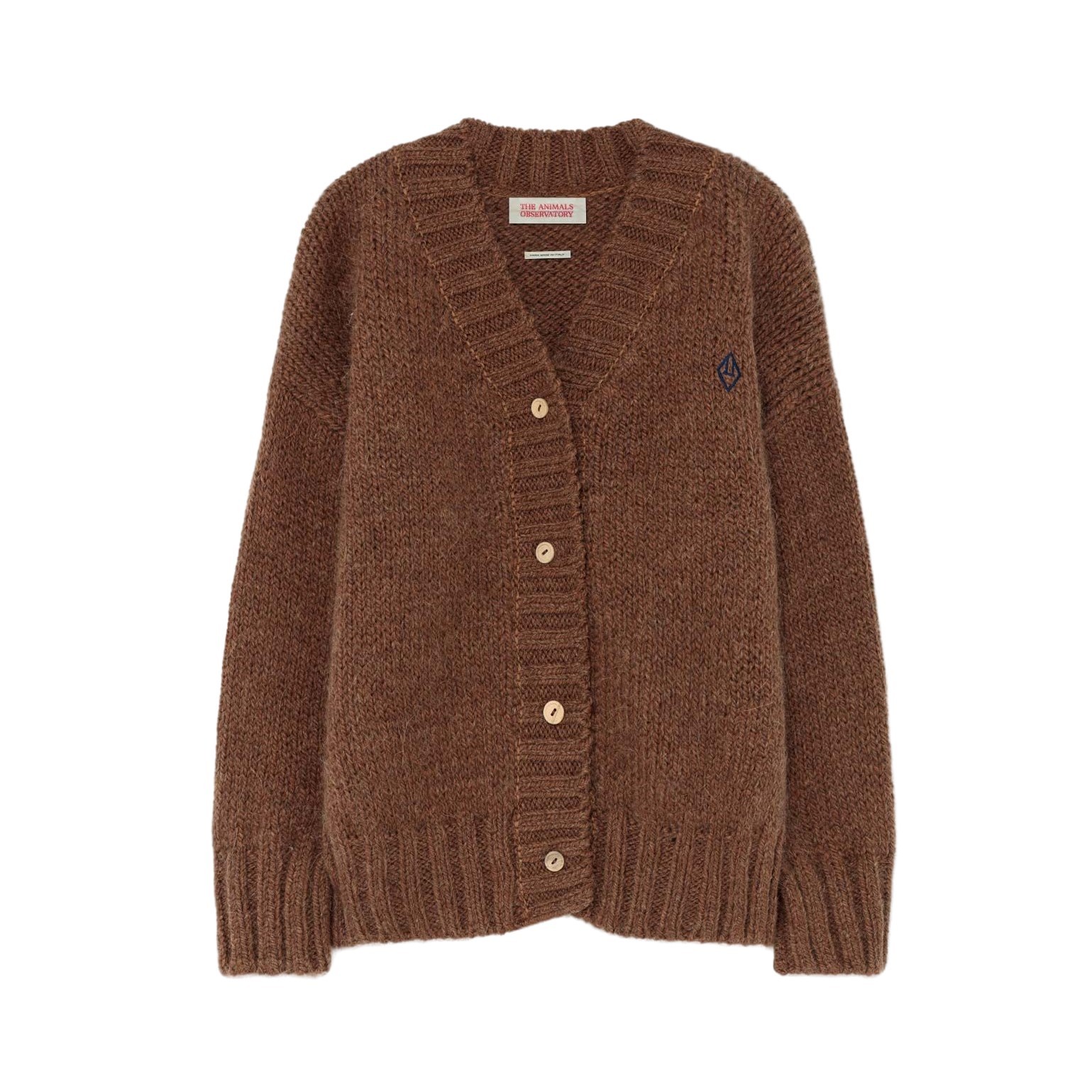 Brown Logo Plain Racoon Cardigan - Loja Dada for Kids - THE