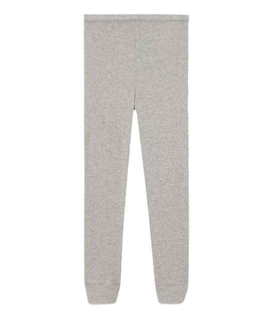 MONNALISA Girls Grey Leggings With Split Cuffs | Petit MiMi