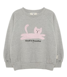 Cat Sweatshirt Grey