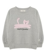 Cat Sweatshirt Grey