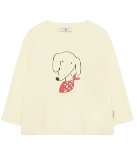 T-shirt m/comprida Dog Creme