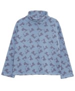 Cats Turtle neck t-shirt Pastel Blue