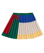 Color Block Pleated Skirt