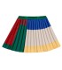 Color Block Pleated Skirt