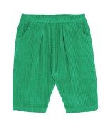 Green corduroy baby trousers