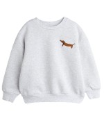 Dog Embroidered Grey Sweatshirt