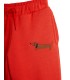 Dog Embroidered Red Sweatpants