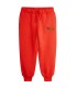 Dog Embroidered Red Sweatpants