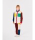 Bobo Square Embroidery Color block Corduroy Shirt