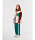 Bobo Square Embroidery Color block Corduroy Shirt