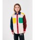 Bobo Square Embroidery Color block Corduroy Shirt