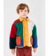 Color Block Sheepskin Jacket