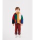 Color Block Sheepskin Jacket