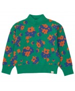 Flowers Mockneck Knitted Sweater