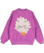 Teddy Sweatshirt Kittens in Boots Orchid