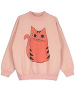 Sweatshirt Red Cat Rose