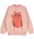 Sweatshirt Red Cat Rose