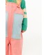 Baby Color Block Dungaree Peach