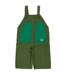 Baby Color Block Dungaree Moss Green