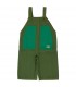 Baby Color Block Dungaree Moss Green