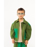 Color Block Jacket Moss Green