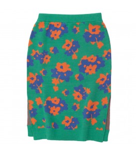 Flowers Long Knitted Skirt