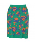 Flowers Long Knitted Skirt