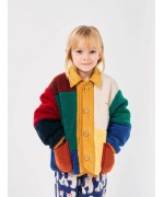 Color Block Sheepskin Jacket