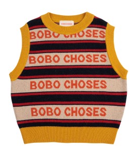 Branded Bobo Choses Striped Knit Vest