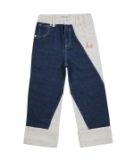 B-SIDE BC Contrast Color Straight Denim Pants