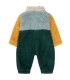 Color Block Polar Sherpa Baby One-piece cinza/verde garrafa