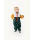 Color Block Polar Sherpa Baby One-piece cinza/verde garrafa