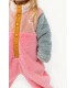 Color Block Polar Sherpa Baby One-piece Wild Rose/Pink