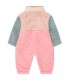 Color Block Polar Sherpa Baby One-piece Wild Rose/Pink