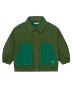 Color Block Jacket Moss Green