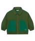 Color Block Jacket Moss Green