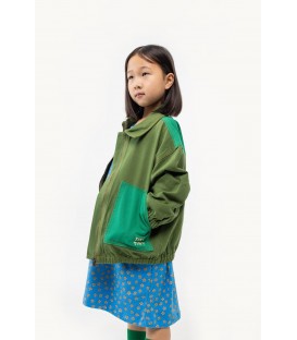 Color Block Jacket Moss Green