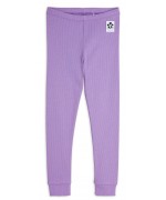 Solid Rib Leggings Purple