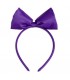 Bow Satin Headband Purple