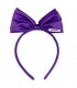 Bow Satin Headband Purple