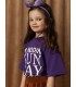 Bow Satin Headband Purple