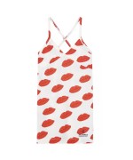 White Kissing Otter Mini Dress