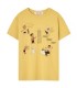 T-Shirt Rooster Comic Amarela