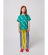 T-shirt verde m/curta Bobo Choses wavy AOP