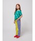 T-shirt verde m/curta Bobo Choses wavy AOP