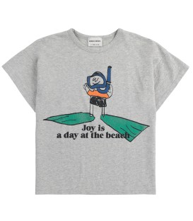 A Day At The Beach S/sleeve Grey T-shirt