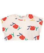 T-shirt branca cropped Smiling AOP