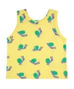 Top m/cava amarelo Funny Snail AOP