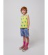 Top m/cava amarelo Funny Snail AOP