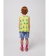 Top m/cava amarelo Funny Snail AOP